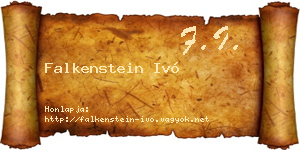 Falkenstein Ivó névjegykártya